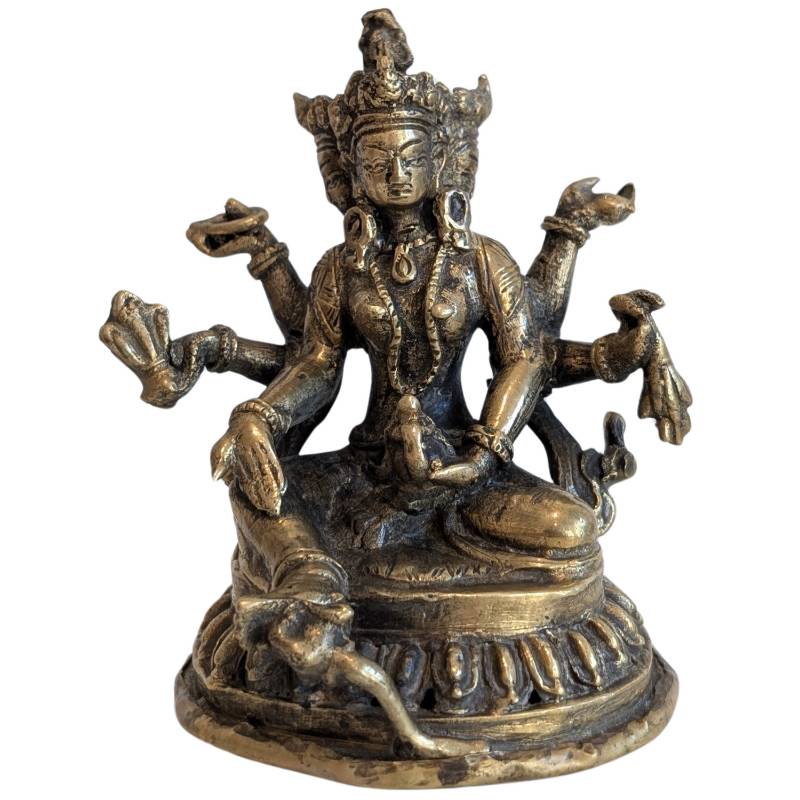 Boeddhistisch beeld van Ushnishavijaya in meditatieve zithouding