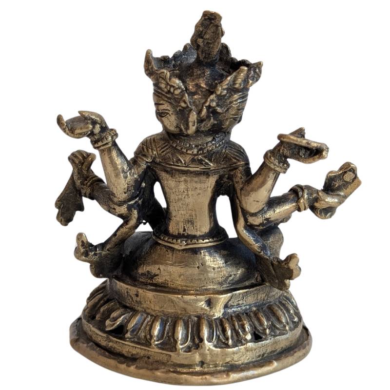 Vajrayana boeddhistisch beeld van Ushnishavijaya in brons