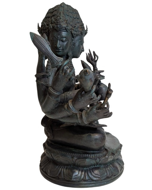 indonesisch-brahma-beeld-brons-verguld