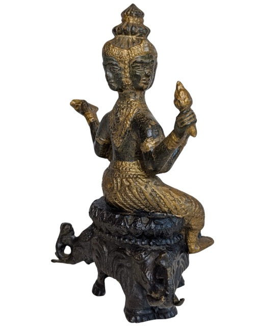 Vuurverguld Brahma beeld uit India 18e 19e eeuw