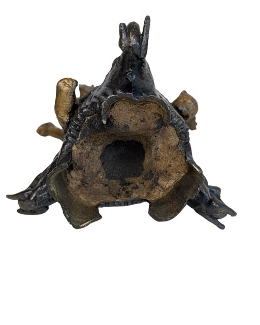 Vuurverguld bronzen Brahma uit India antiek