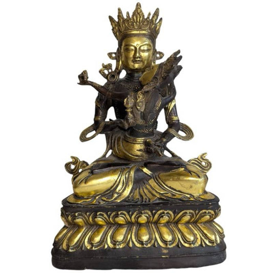 Oud tantrisch boeddhistisch Yab Yum beeld van brons uit Azië