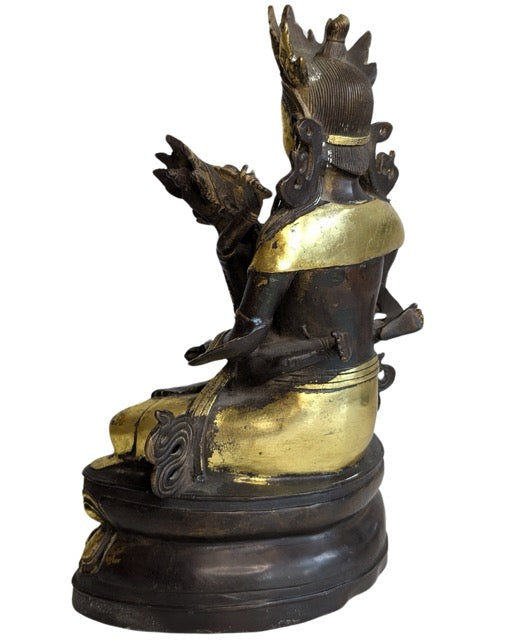 Yab Yum beeld van brons op lotusvoet uit Tibet
