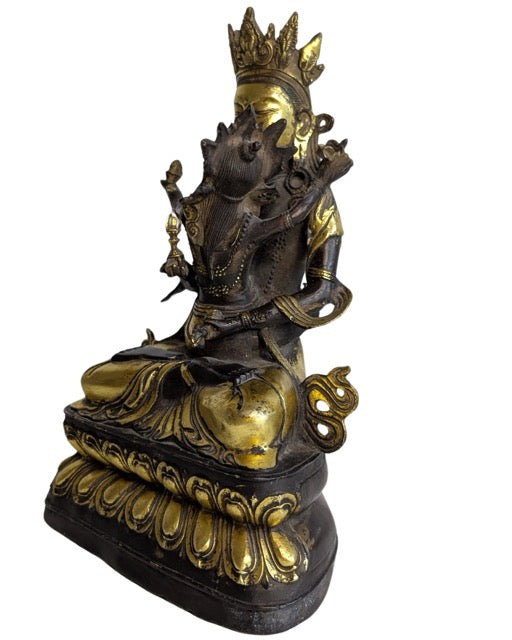 Boeddhistisch Yab Yum beeld van brons uit Tibet