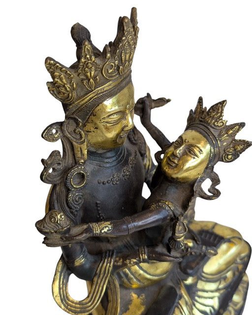 Ritueel Yab Yum beeld van brons uit Tibet