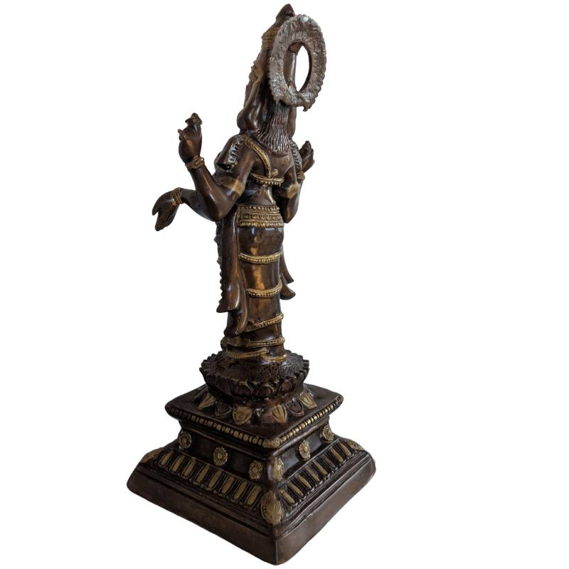 Zuid India Lakshmi beeld brons godin rijkdom hindoe