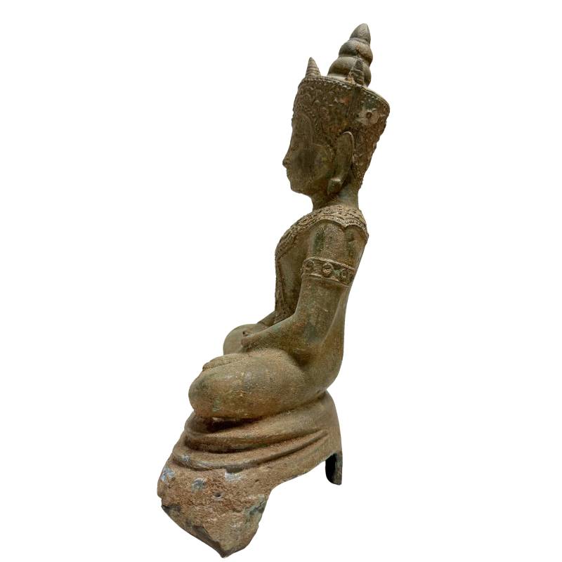 zuidoost azie boeddhabeeld brons meditatie stijl klassiek